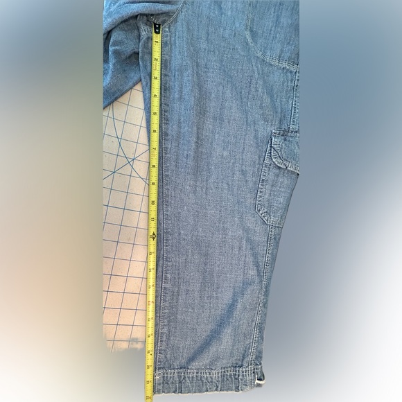 Tommy Hilfiger Chambray clam digger capris with ankle ties sz 14 - Picture 7 of 12